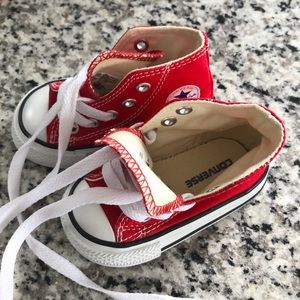 Red hightop converse
